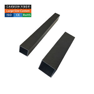 Fabricant de connecteurs de tubes en fibre de carbone de grand diamètre personnalisés, <span class=keywords><strong>tube</strong></span> carré en fibre de carbone incurvé 3K OEM ODM - Product Image 1