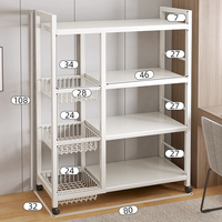 Fabrieksgroothandel huishoudelijke keukenkast plank organizer vierlaags keukenrek fruit- en groenterek