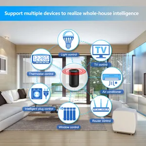 Alto-falante inteligente Tuya para uso doméstico, alto-falante pequeno com som alto para Alexa, controle de voz sem fio, AI, Bluetooth, casa inteligente