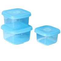 Yobonjee Contenant de stockage transparent en silicone platine mini carré sans BPA pour compléments alimentaires de nouveau-nés, anti-fuite, compatible congélateur