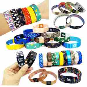 Pulsera Elástica Personalizada con Logotipo, Estilo Moderno, para Fiestas y Deportes, Brazalete de Poliéster, Pulsera Elástica de Moda - Product Image 4