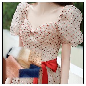 YS-13 Rotwein-Swiss-Dot-Jacquard-Bubble-Seersucker-Organza-Stoff mit goldenem Glitzer-Design für Ballkleider - Product Image 5