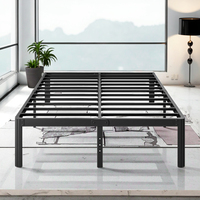 Cadre de lit moderne en métal à plate-forme haute, rangement pliable pour le salon et la chambre à coucher, lit superposé simple double king disponible