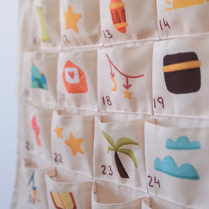 Calendrier du Ramadan adorable pour enfants, décoration murale en <span class=keywords><strong>coton</strong></span> polyester <span class=keywords><strong>réutilisable</strong></span> pour le mois saint du Ramadan Moubarak - Product Image 2