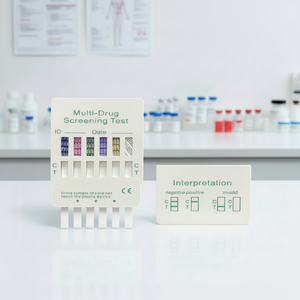 <span class=keywords><strong>Test</strong></span> urinaire rapide multi-drogues DEEPBLUE à 6 paramètres pour la prévention de l'abus de drogues, cassette de <span class=keywords><strong>d</strong></span>épistage pour les tests <span class=keywords><strong>d</strong></span>'embauche en entreprise - Product Image 1