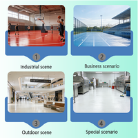 Peinture de sol éco-responsable à base d'eau en polyuréthane mat pour terrains de basketball intérieurs et extérieurs - Imperméable et résistante à l'usure