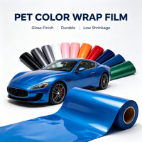 Film décoratif PVC bleu OEM en gros pour covering automobile 1,52*16m, film de changement de couleur pour personnalisation de carrosserie automobile - Fournisseur