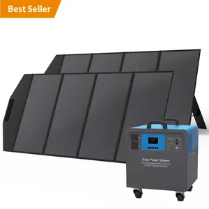 Pannello solare pieghevole portatile da 1kw 2000Watt, centrale elettrica delle batterie al litio/sistema di energia solare del generatore per la casa all'aperto