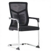 Chaise de conférence de bureau moderne et bon marché en maille, dossier haut, chaise ergonomique de haute qualité pour visiteurs, chaise à bascule avec cadre en acier inoxydable