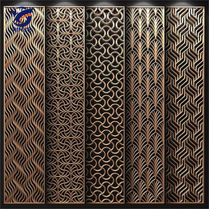 Nhà máy tùy chỉnh thiết kế thép không gỉ kim loại Divider Laser Cut Curve công nghệ không thấm nước phân vùng phòng cho sảnh khách sạn - Product Image 3