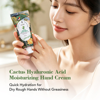 Échantillon Gratuit en Gros – Crème Mains Apaisante et Hydratante aux Extraits Végétaux – Soin des Mains au Cactus – Lotion Hydratante pour Peaux Sèches et Gercées