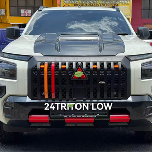 Calandre de course avec feux LED ambre pour Mitsubishi Triton L200 2024 et modèles ultérieurs – Calandre en maille, calandre de <span class=keywords><strong>radiateur</strong></span>, accessoires extérieurs - Product Image 4