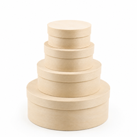 Boîtes à emporter en bois rondes biodégradables avec logo personnalisé, pour gâteaux, cheesecakes, emballages de pâtisserie, boîte cadeau pour mariage