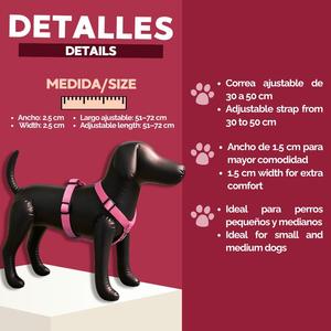 Pettorina per Cani Yommy in Nylon Riflettente, Regolabile a Quattro Punti, Anti-Trazione, Design Comodo e Leggero - Product Image 5