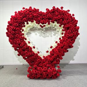 Gapura Bunga Hati Grosir, Bunga Artifisial, Gapura Bunga Pernikahan, Arreglos Florale, Latar Belakang untuk Dekorasi Acara - Product Image 1