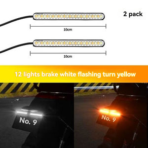 <span class=keywords><strong>Feux</strong></span> de signalisation <span class=keywords><strong>LED</strong></span> pour <span class=keywords><strong>moto</strong></span>, 24SMD 12V, blanc et jaune, <span class=keywords><strong>bande</strong></span> <span class=keywords><strong>LED</strong></span> pour <span class=keywords><strong>moto</strong></span>, <span class=keywords><strong>feux</strong></span> arrière, <span class=keywords><strong>feux</strong></span> de freinage - Product Image 3