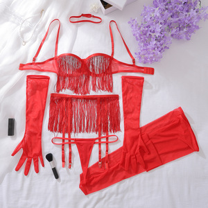 Tendance 2026 : Lingerie érotique pour femmes, style long et séduisant, avec gants et bas, lingerie femme à maintien ferme - Product Image 6