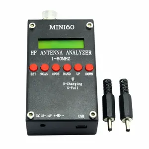 Mini60 Sark100 1-60MHz HF ANT SWR Antena Analizador Medidor + Bluetooth + Android APP + Batería + PC Software para aficionados a la radio