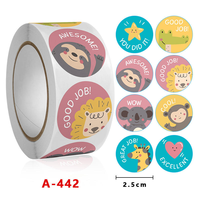 Personalizzato coreano cartone animato adesivo impermeabile libro Sunproof Design Glitter Scrapbook per la stampa di imballaggi per bottiglie d'acqua per bambini