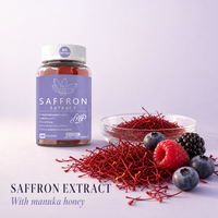 Gummies personnalisées à l'extrait de safran OEM ODM Miel de Manuka Marque privée 60 Gummies