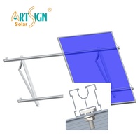 Support solaire en aluminium anodisé pour panneaux photovoltaïques, kit triangulaire SR Rail, système de montage de panneaux solaires pour toit plat