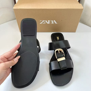 <span class=keywords><strong>Sandali</strong></span> estivi da <span class=keywords><strong>donna</strong></span> con spalline doppie basse Casual Open Toe da spiaggia scivoli con plateau scarpe basse in tendenza alla moda marrone nero - Product Image 4