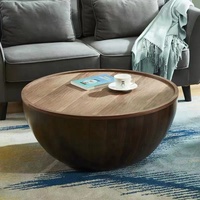 Ensemble de meubles de salon moderne et luxueux avec table basse et meuble TV en bois massif et verre, décoration intérieure