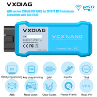 Envío desde la UE/EE. UU., Wifi VXDiag VCX Nano para Toyota Techstream V18.00.008, Compatible con SAE J2534, Compatible hasta el Año 2023