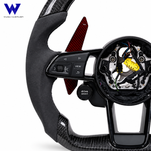 Volant personnalisé en fibre de carbone forgée et suède avec LED pour <span class=keywords><strong>Skoda</strong></span> Octavia RS <span class=keywords><strong>Scout</strong></span> Kodiaq Fabia Superb Scala Rapid 2014-2026 - Product Image 2