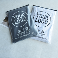 Sacs en plastique à fermeture éclair mats givrés avec logo imprimé personnalisé, matériau PE OPP, refermables pour l'emballage de t-shirts, sous-vêtements et vêtements