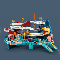 Dinosaure enroulement route Rail parking jouets parking ensemble Kits ferroviaires vitesse rapide fente jouets enfants jouet interactif jouant