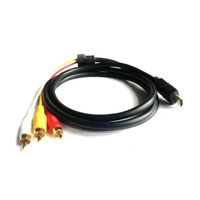 1,5M 5FT HDMI-Kompatibles AV-Stecker auf 3 RCA Konvertierungskabel für DV DVD Audio Video zu 3RCA Digital-Kabeladapter
