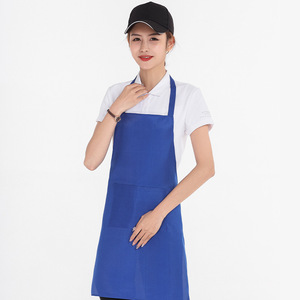 Delantal de Cuello Halter de Color Liso, Poliéster, Talla Única, Impermeable, Resistente al Aceite, para Restaurante, Bar, Ropa de Trabajo - Product Image 3