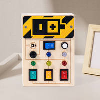 Jouet éducatif Montessori, activité scientifique, jouet pour enfants, en bois écologique, portable, voyage, interrupteur à lumière LED, planche d'activités