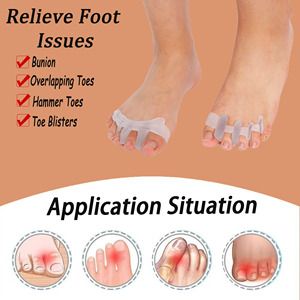 Séparateurs d'orteils en gel pour usage quotidien, 4 séparateurs d'orteils en silicone, <span class=keywords><strong>protection</strong></span> contre les ampoules - Product Image 3