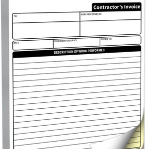 Libreta <span class=keywords><strong>de</strong></span> Facturas sin Carbón para Contratistas, Bloc <span class=keywords><strong>de</strong></span> Recibos <span class=keywords><strong>de</strong></span> Trabajo <span class=keywords><strong>de</strong></span> 2/3 Partes, Cuaderno <span class=keywords><strong>de</strong></span> Facturación para Construcción <span class=keywords><strong>de</strong></span> 19*26cm - Product Image 3