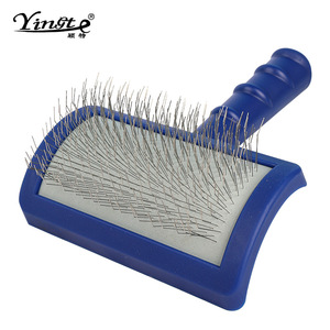 Yinste <b>Pet</b> Grooming Comb Long Pin For Medium Long Hair Dogs Cats Hair Removal Detangling <b>Brush</b> Plastic Handle - Product Image 2