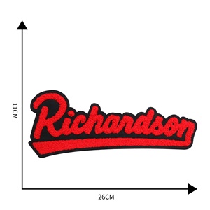 Parche de chenilla personalizado al por mayor con purpurina, estilo letra, termoadhesivo para ropa, precio de fábrica - Product Image 4