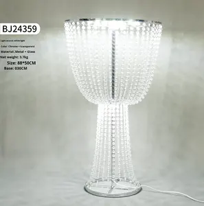 Soporte de flor de cuentas octogonal moderno IP33 impermeable eléctrico LED de plata galvanizada de hierro <span class=keywords><strong>para</strong></span> <span class=keywords><strong>mesa</strong></span> de comedor de Hotel lugar de boda - Product Image 6