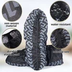 Couvre-chaussures jetables noirs jetables antidérapants Couvre-chaussures jetables non tissés Grands chaussons Couvre-chaussures - Product Image 6