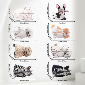 Collection Mignonne d'Accessoires pour Cheveux Animaux (Chat, Chien, Requin) Style Européen et Américain en Acrylique pour Enfants, Pinces à Cheveux de 5,4 cm pour Fêtes - Product Image 6