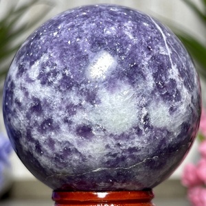 Esfera de Cristal de Mica Lepidolita Púrpura Pulida Natural al por Mayor para Sanación y Decoración del Hogar - Product Image 6