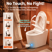 WC intelligent monobloc en céramique avec bidet électrique intégré et réservoir, à poser au sol pour salle de bain