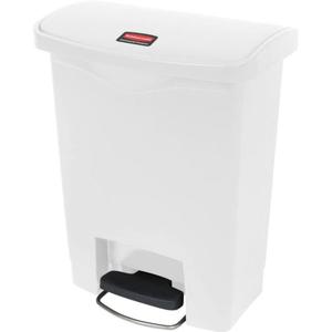 Cestino per Rifiuti con Pedale Rubbermaid 50 L Bianco per Uso Commerciale - Product Image 1