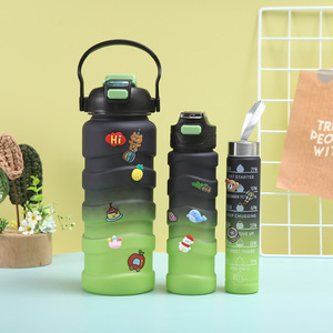 Juego de Botellas de Agua Deportivas 3 en 1 de 1800 ml, 800 ml y 280 ml, con Gradiente, Libres de BPA, para Gimnasio, Viajes, Escuela, Regalos - Product Image 2