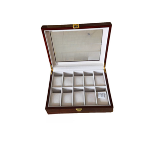 Hot Bán 10 Khe Cắm Đồng Hồ Bằng Gỗ Hộp Tổ Chức 10 Lưới Màu Đỏ Gỗ Hồng Hiển Thị Trường Hợp Đồng Hồ Lưu Trữ Nhà Tổ Chức - Product Image 4