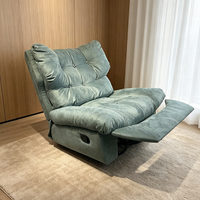 Canapé en tissu à une place de style moderne, fauteuil inclinable fonctionnel réglable pour la maison, le bureau ou la chambre à coucher