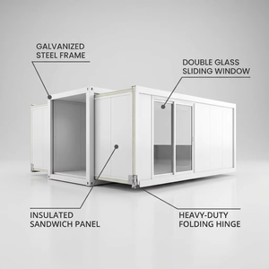 Casa Prefabbricata Mobile Impermeabile e Ignifuga, Edificio Pieghevole Espandibile Smontabile Tipo Container - Product Image 4