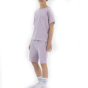 Ensemble deux pièces en coton léger pour garçons de 8 à 12 ans, unisexe, 100 % coton, haut et bas personnalisés, ensemble pull, cadeau, doux, confortable, tricoté, uni - Product Image 6