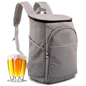 Leakproof Insulated Polyester <b>Backpack</b> <b>Cooler</b> Bag Zipper Bottle Holders 20-30L Capacity Waterproof for Food Storage Outdoor Use - Product Image 1